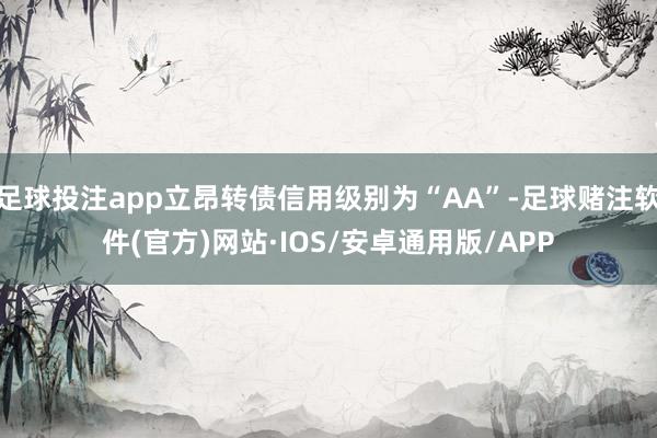 足球投注app立昂转债信用级别为“AA”-足球赌注软件(官方)网站·IOS/安卓通用版/APP