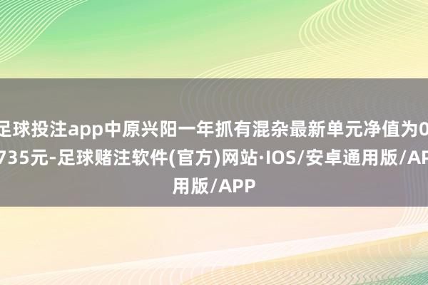 足球投注app中原兴阳一年抓有混杂最新单元净值为0.7735元-足球赌注软件(官方)网站·IOS/安卓通用版/APP