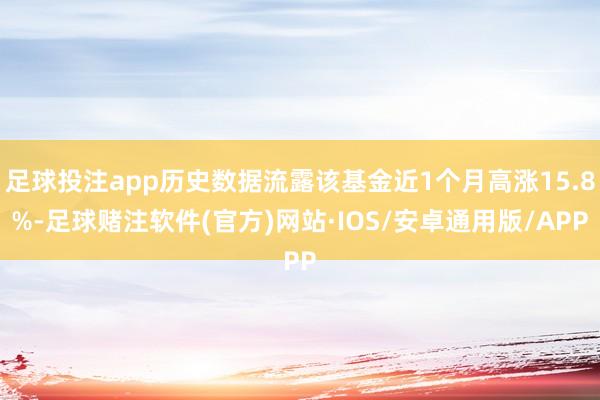 足球投注app历史数据流露该基金近1个月高涨15.8%-足球赌注软件(官方)网站·IOS/安卓通用版/APP