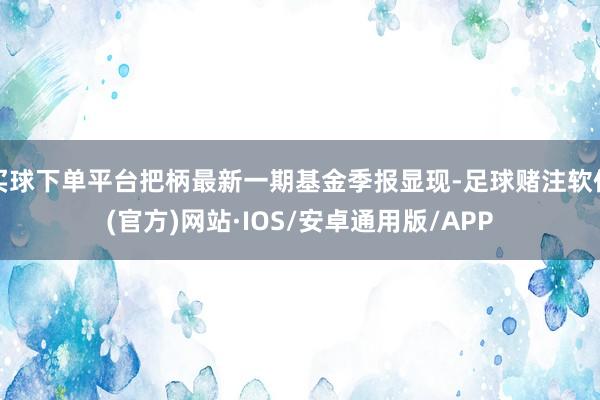 买球下单平台把柄最新一期基金季报显现-足球赌注软件(官方)网站·IOS/安卓通用版/APP