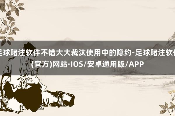 足球赌注软件不错大大裁汰使用中的隐约-足球赌注软件(官方)网站·IOS/安卓通用版/APP