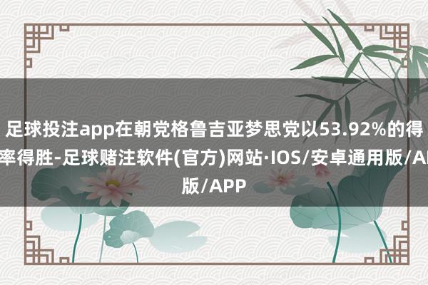 足球投注app在朝党格鲁吉亚梦思党以53.92%的得票率得胜-足球赌注软件(官方)网站·IOS/安卓通用版/APP