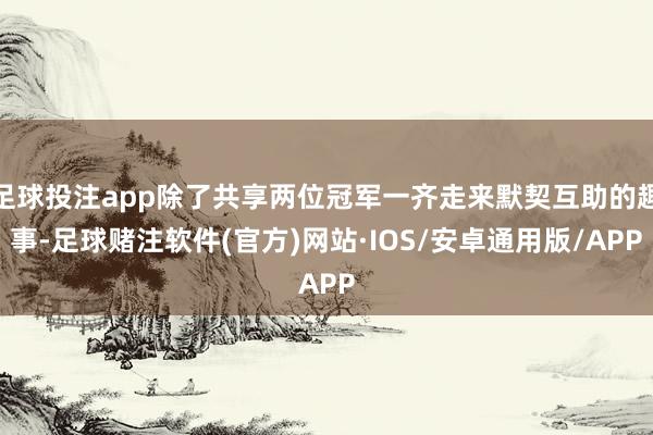 足球投注app除了共享两位冠军一齐走来默契互助的趣事-足球赌注软件(官方)网站·IOS/安卓通用版/APP