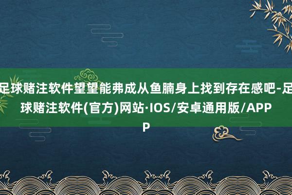 足球赌注软件望望能弗成从鱼腩身上找到存在感吧-足球赌注软件(官方)网站·IOS/安卓通用版/APP